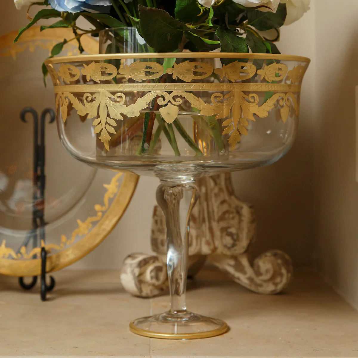 Vetro Gold Tall Footed Serving Compote - Image 2