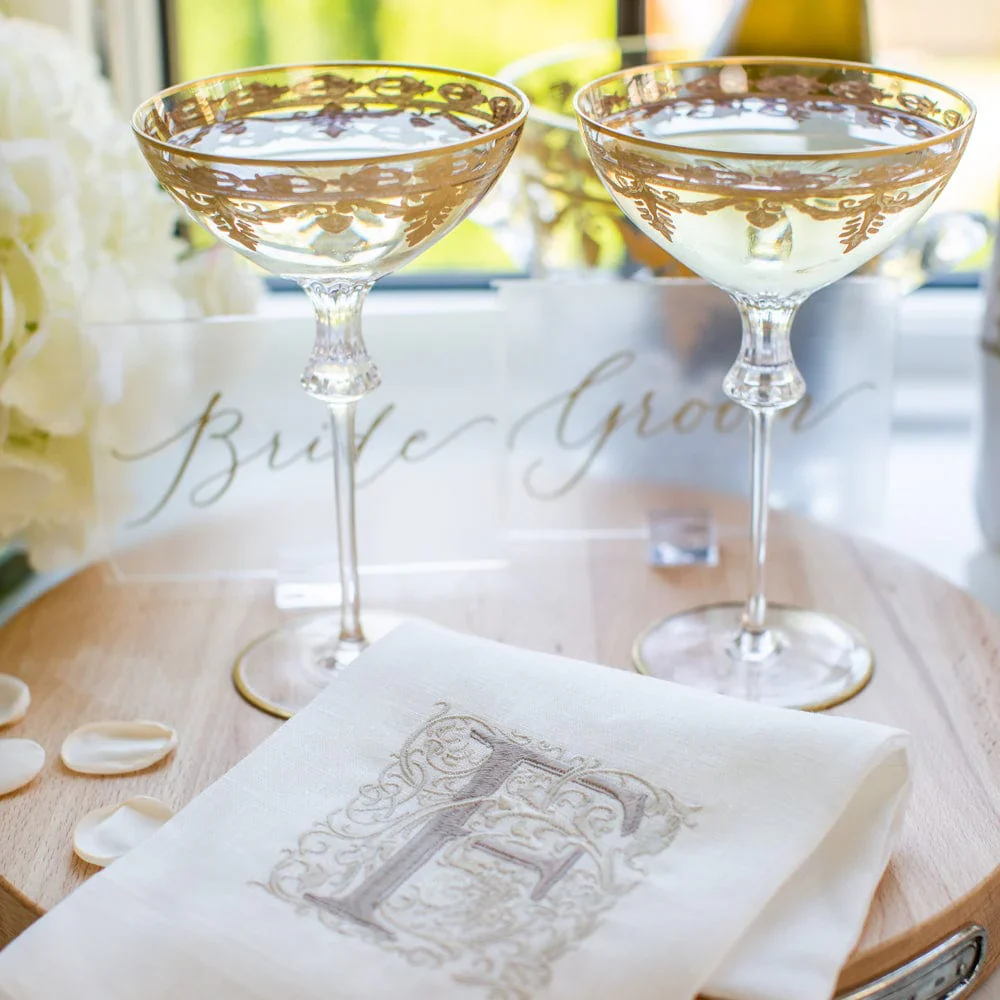 Vetro Gold Wedding Coupe Set - Image 2