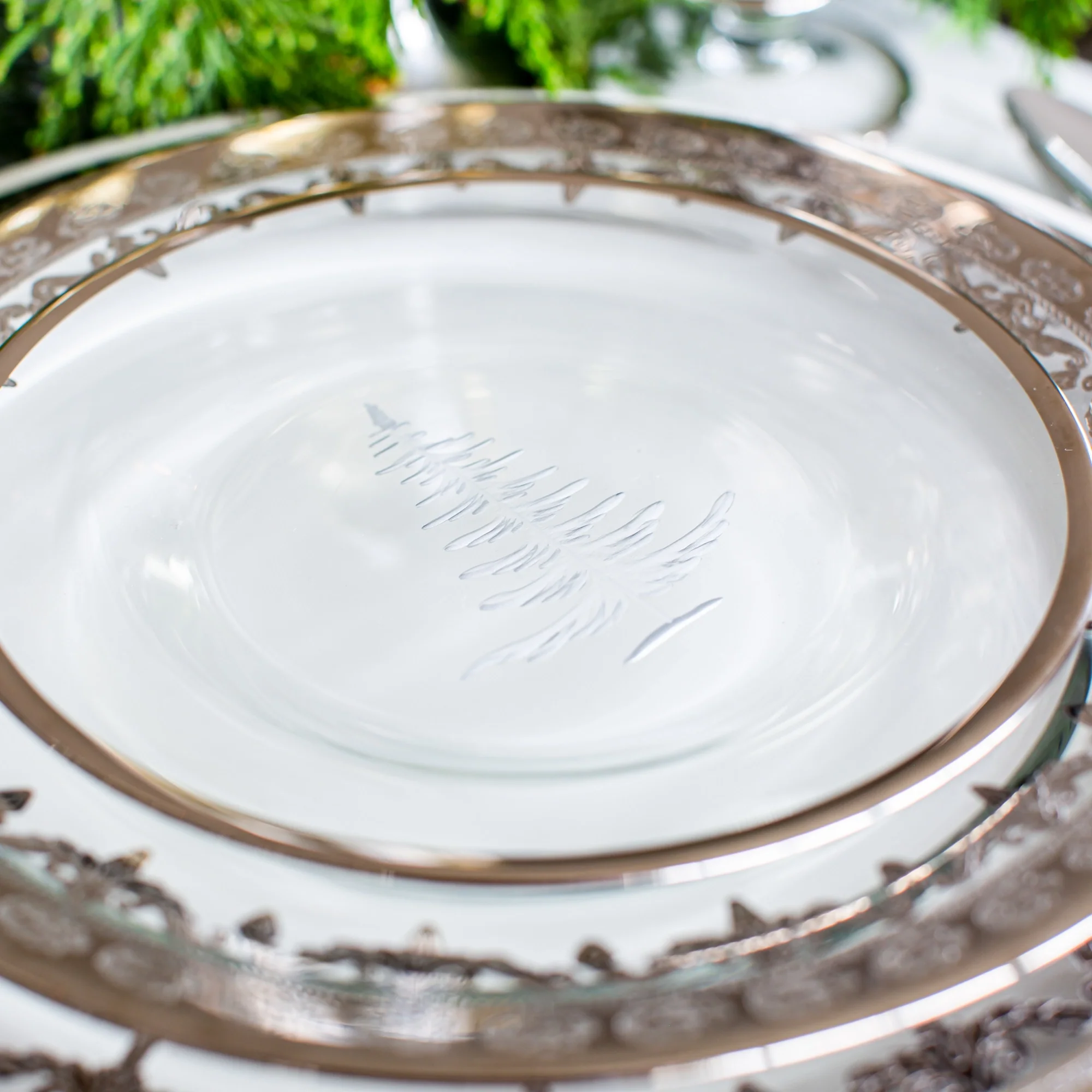 Vetro Platinum Etched Tree Plate - Image 4