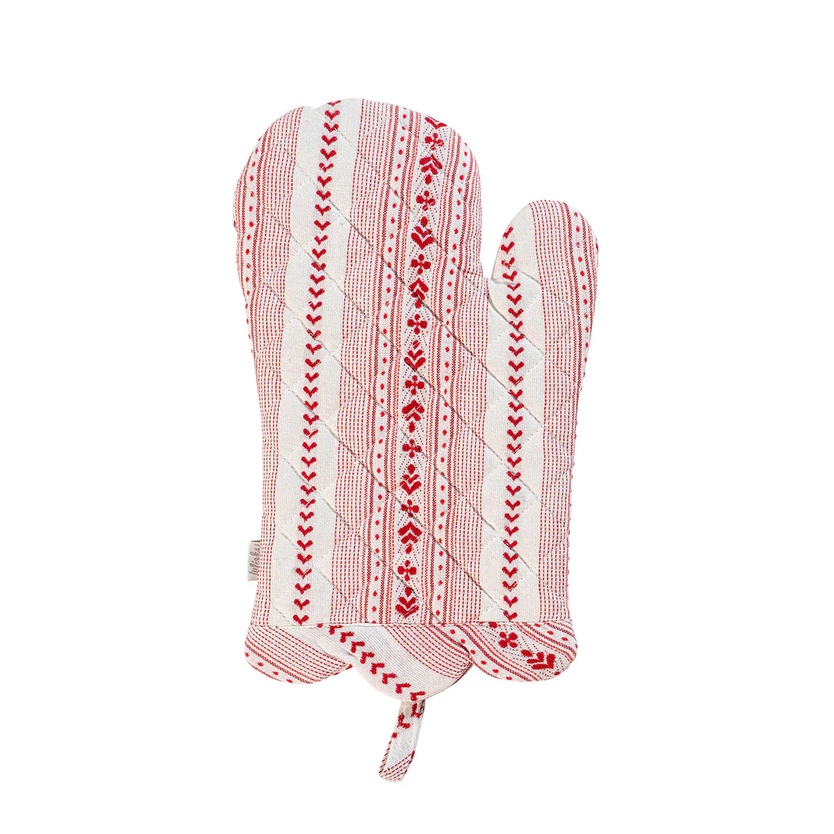 Villa Stripe Oven Mitt and Pot Holder Set/2 - Red - Image 4