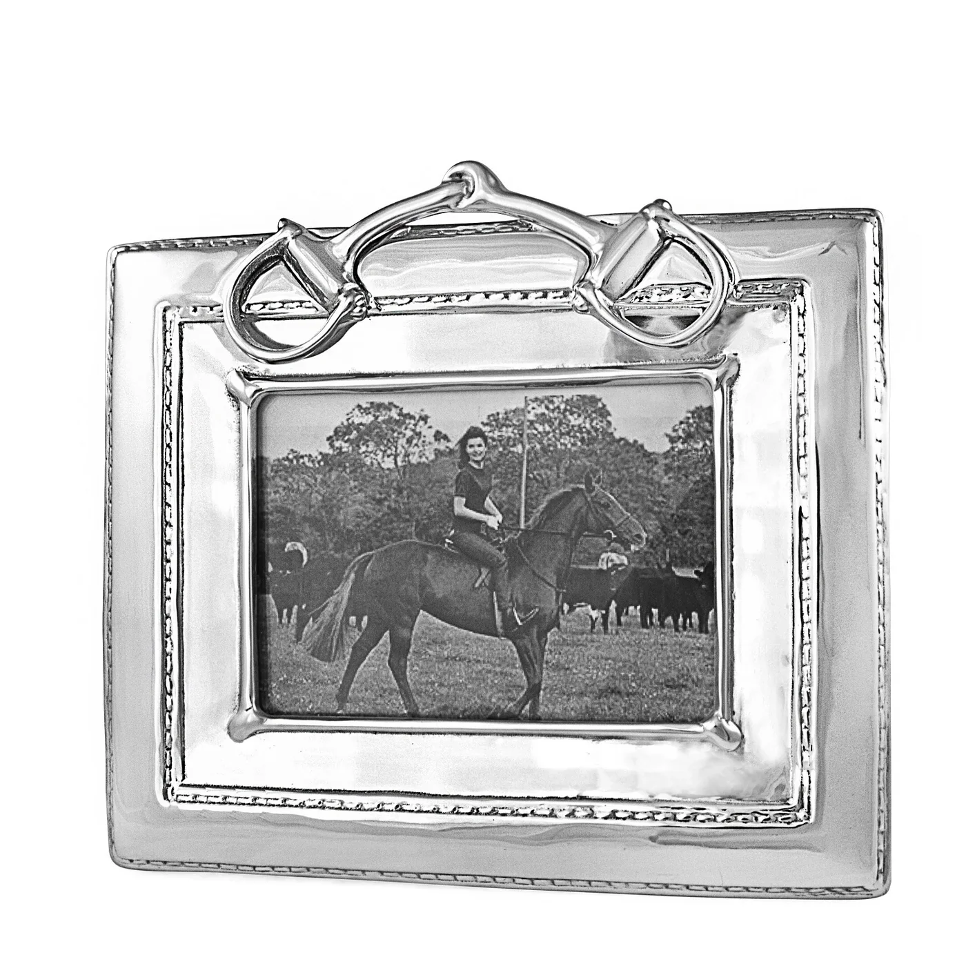 Western Equestrian Snaffle Bit 5x7 Frame - Image 2