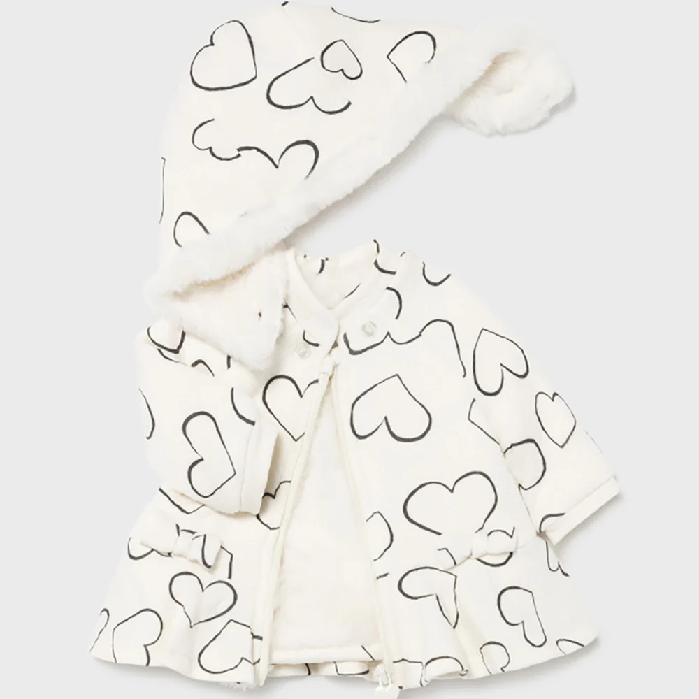 White & Black Heart Coat - Image 3