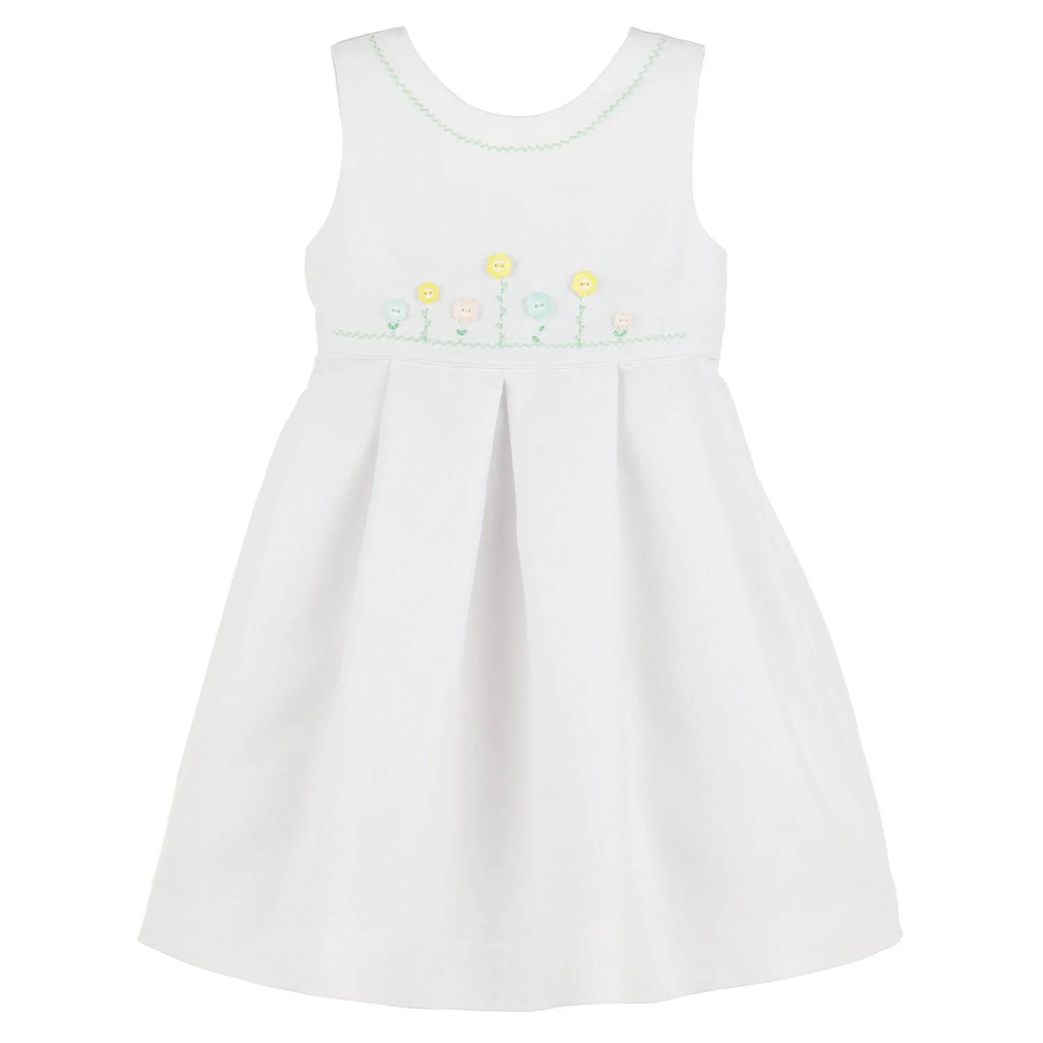 White Embroidered Floral Dress