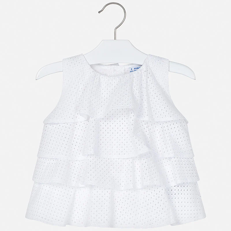 White Flutter Blouse - Image 2
