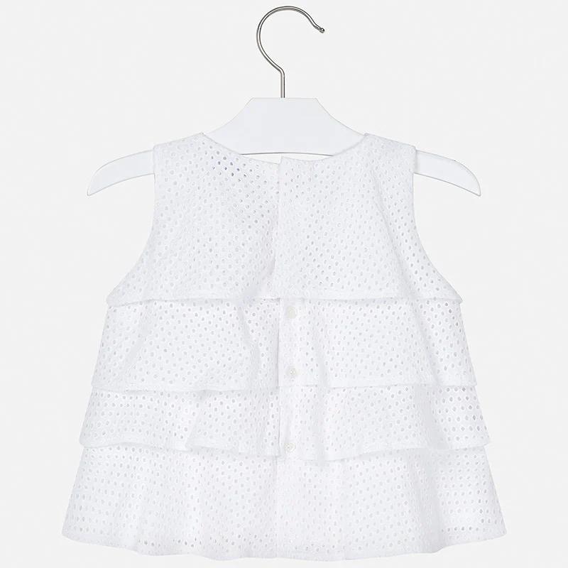 White Flutter Blouse - Image 3
