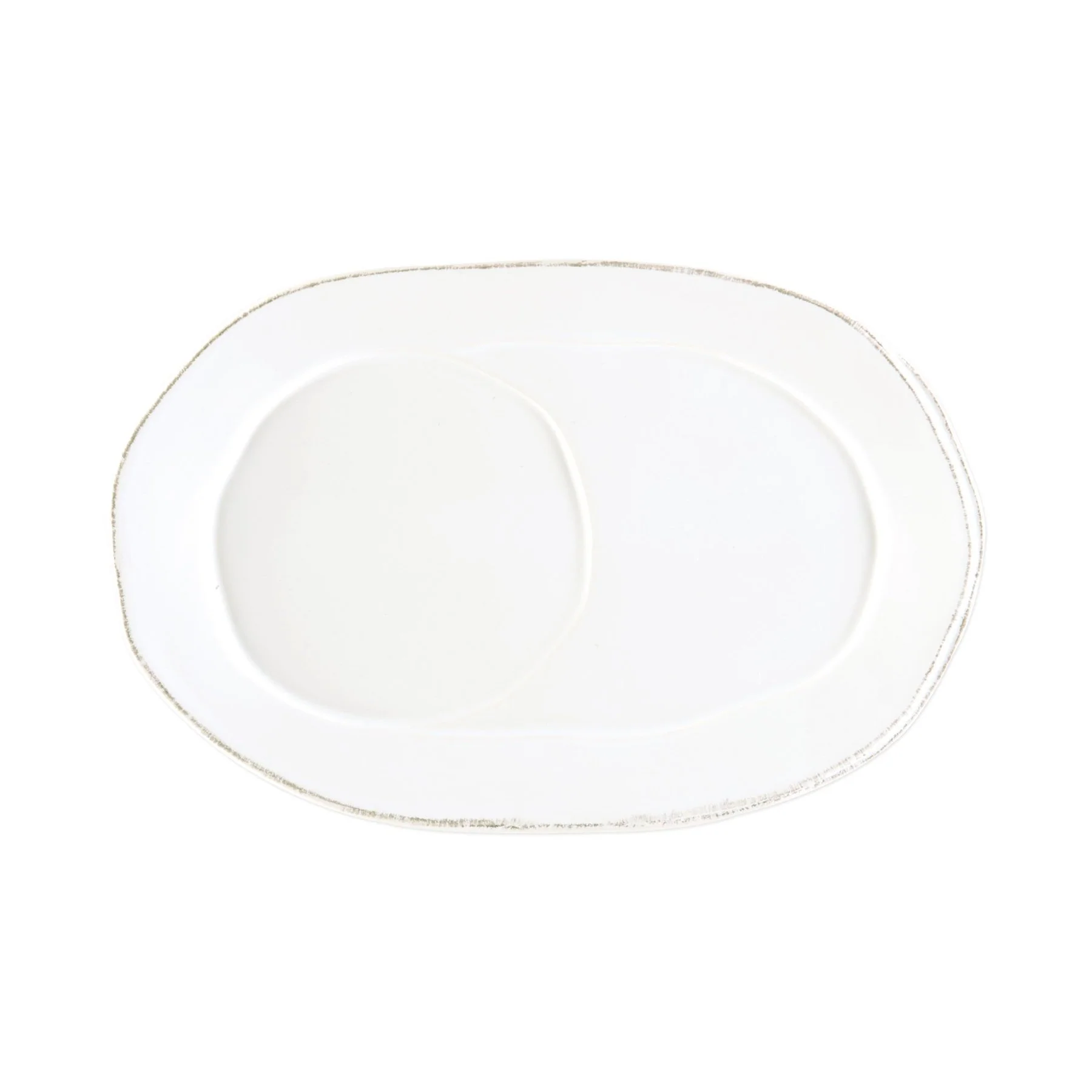 Lastra White Oval Tray