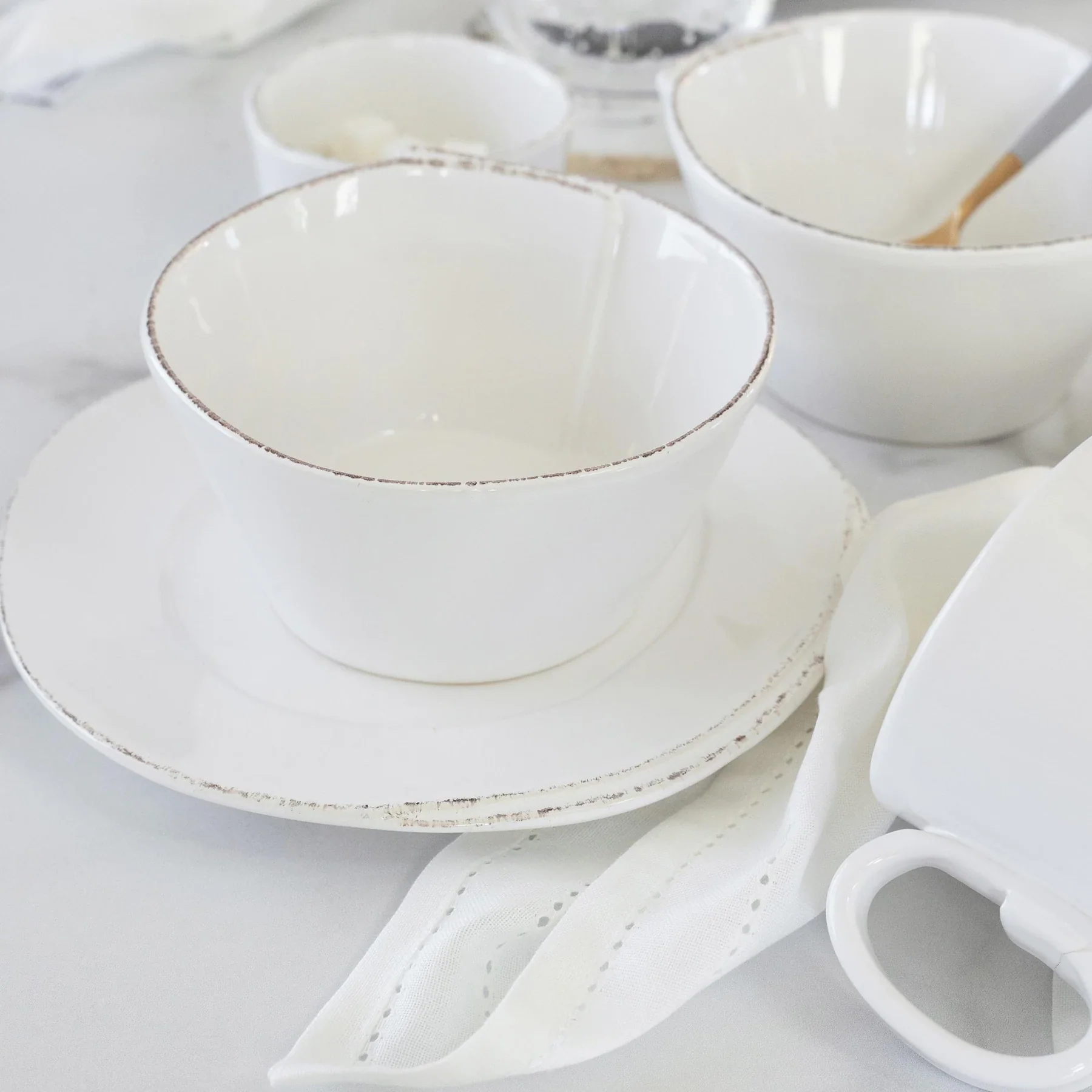 Lastra White Stacking Cereal Bowl - Image 2