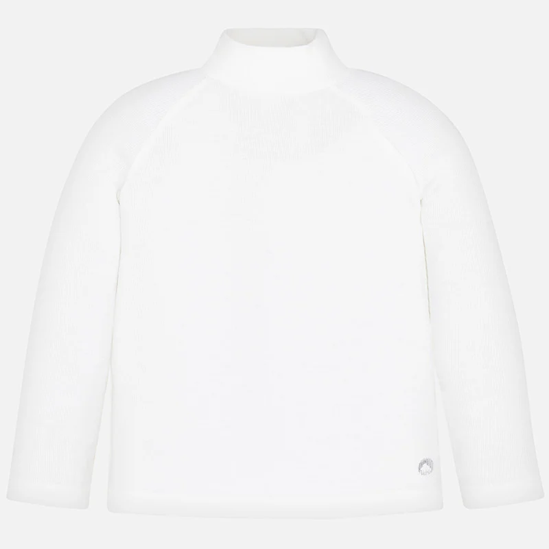 White Mockneck Sweater