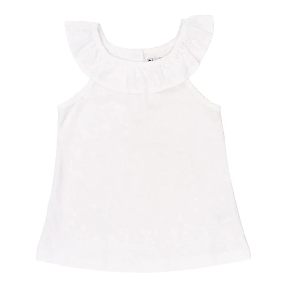 White Ruffle Collar Top - Image 3