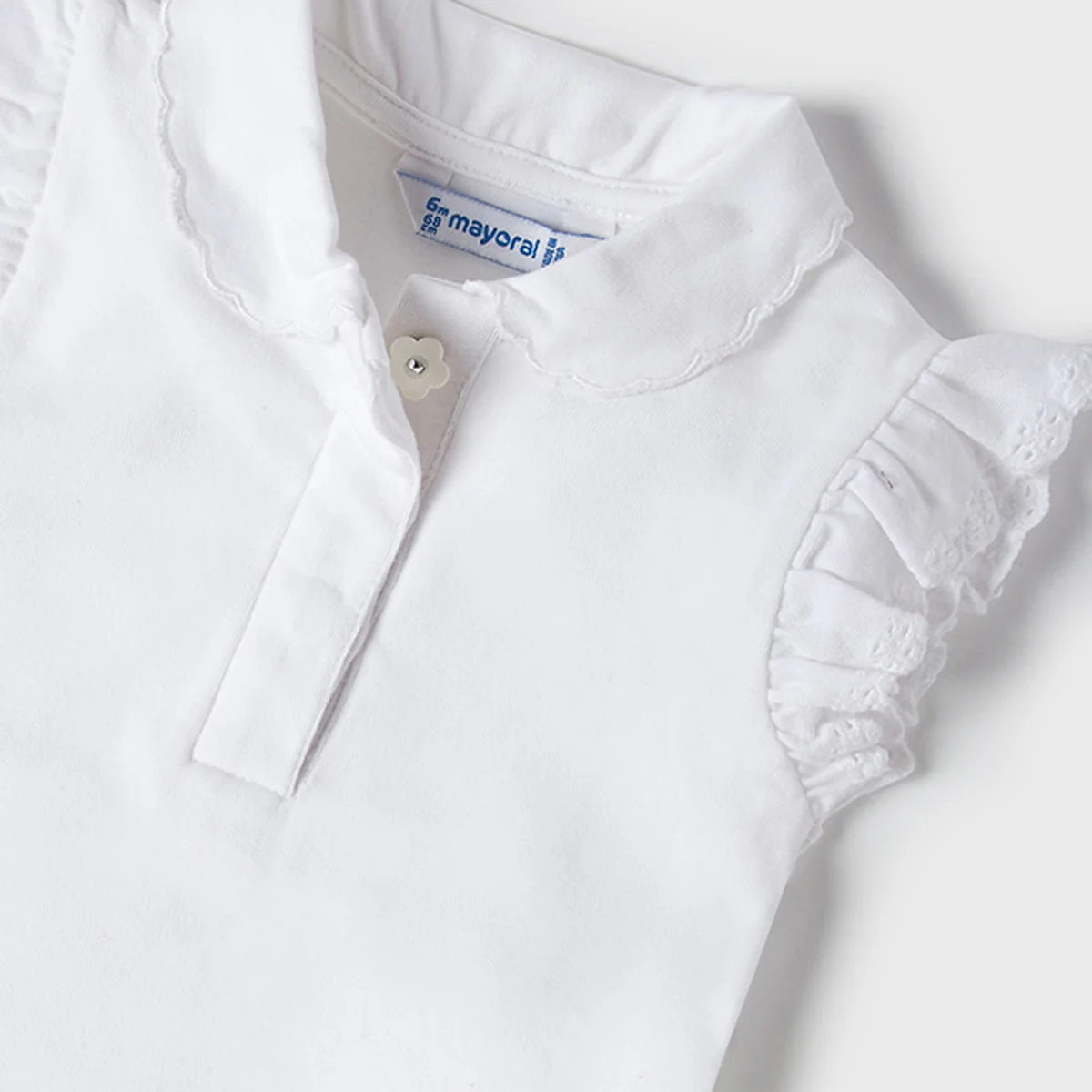 White Short Sleeve Blouse - Image 3