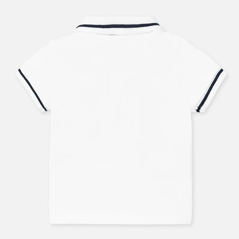 White Short Sleeve Polo - Image 2