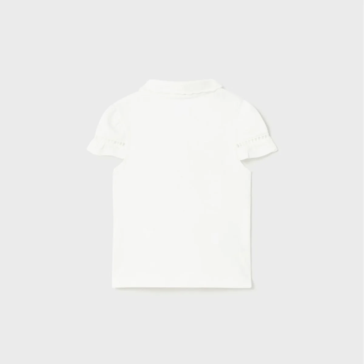 White Short Sleeves Girls Polo - Image 2