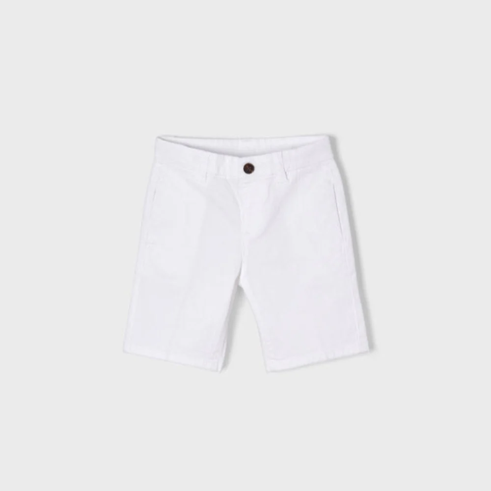 White Twill Chino Shorts - Image 2