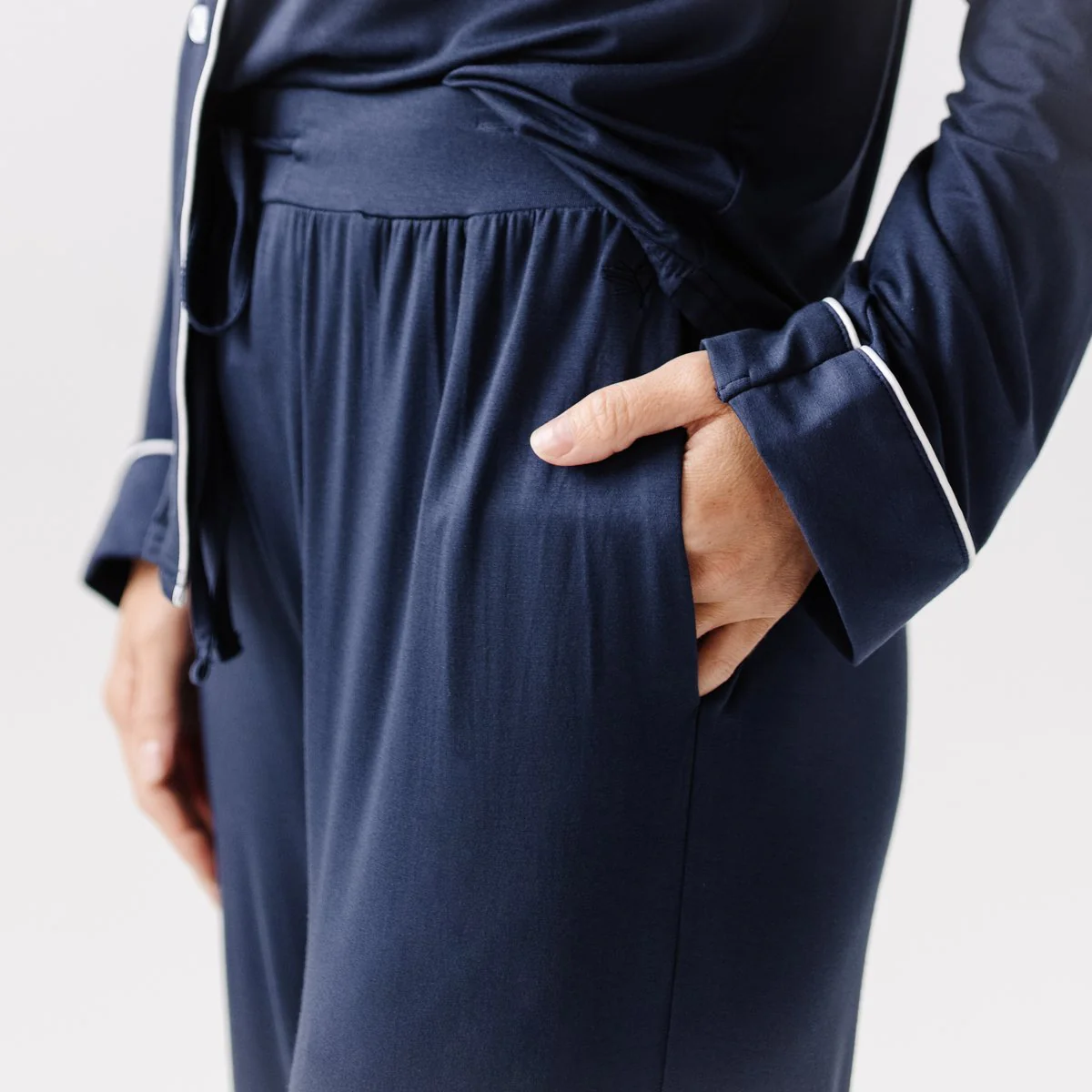 Women's Long Sleeve Stretch-Knit Bamboo Pajama Set - Image 23