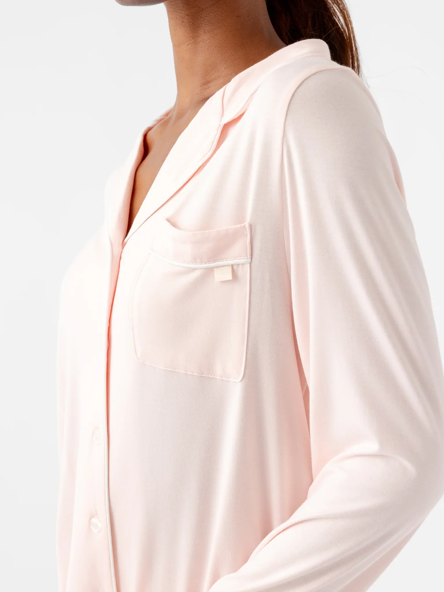 Women's Long Sleeve Stretch-Knit Bamboo Pajama Set - Image 5