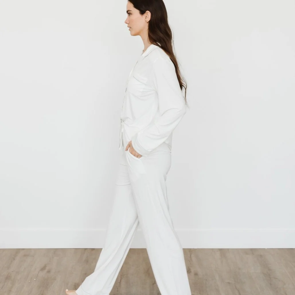Women's Long Sleeve Stretch-Knit Bamboo Pajama Set - Tall - Image 5