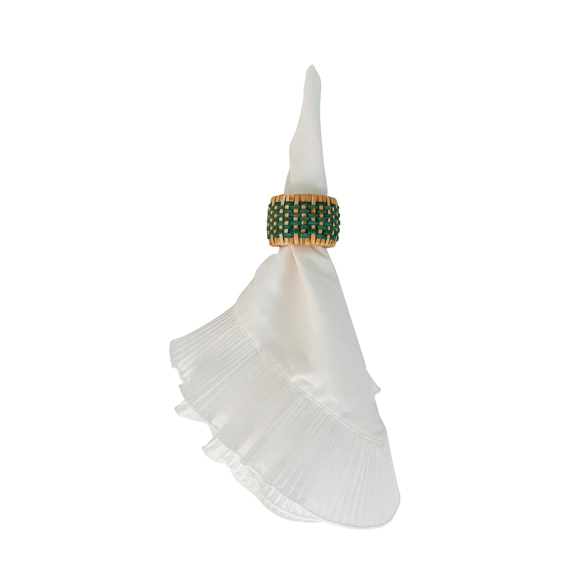 Woven Green Napkin Ring - Image 4
