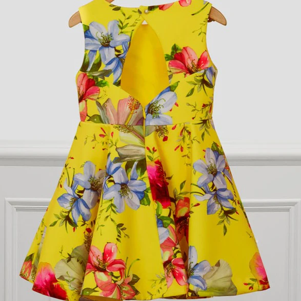 Yellow Floral Dress - Image 3